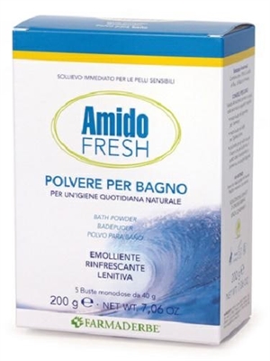 FARMADERBE Amido Fresh Polvere per Bagno 5 Buste Monodose