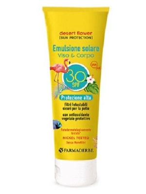 FARMADERBE Desert Flower Emulsione Solare Viso&Corpo SPF30 125ml